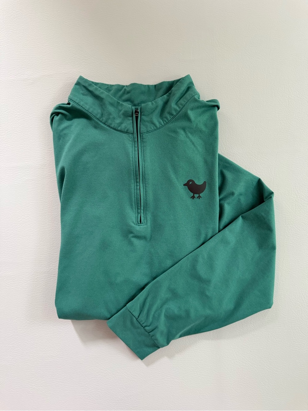 Bad Birdie Velocity Quarter Zip Sweatshirt Shirt Green Men’s XL Slim Athletic Fi